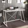 Hanah Home Mesa de estudio escandinava Blanca 120x75x75 cm