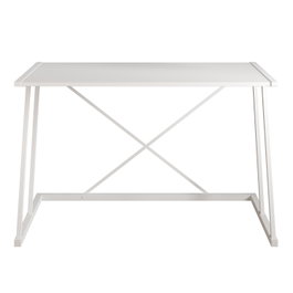 Hanah Home Mesa de estudio escandinava Blanca 120x75x75 cm