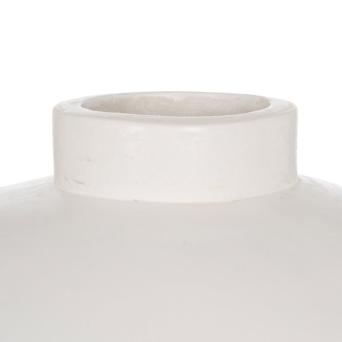 Jarrón Blanco Terracota Decoración 51 X 51 X 100 cm