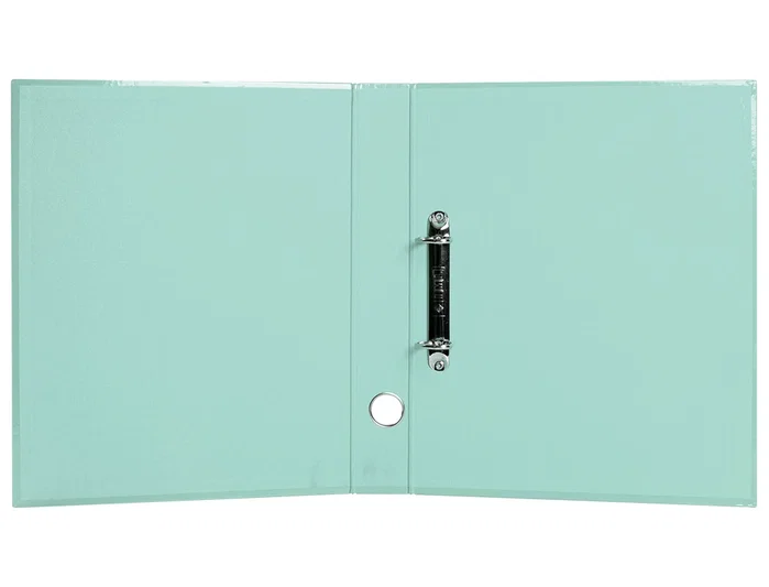 Liderpapel Carpeta de 2 Anillas 25 mm A4 Forrado Color System con Ollao y Tarjetero Menta