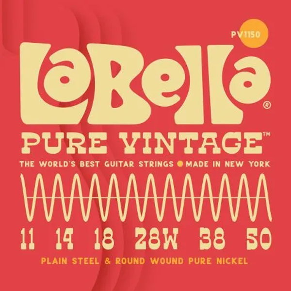 Juego de Cuerdas para Guitarra Eléctrica La Bella Pure Vintage 11-50 Juego de Cuerdas para Guitarra Eléctrica La Bella Pure Vintage 11-50