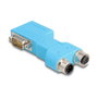 DeLOCK Divisor de bus CAN D-Sub 9 a M12 5 pines A-codificado Azul