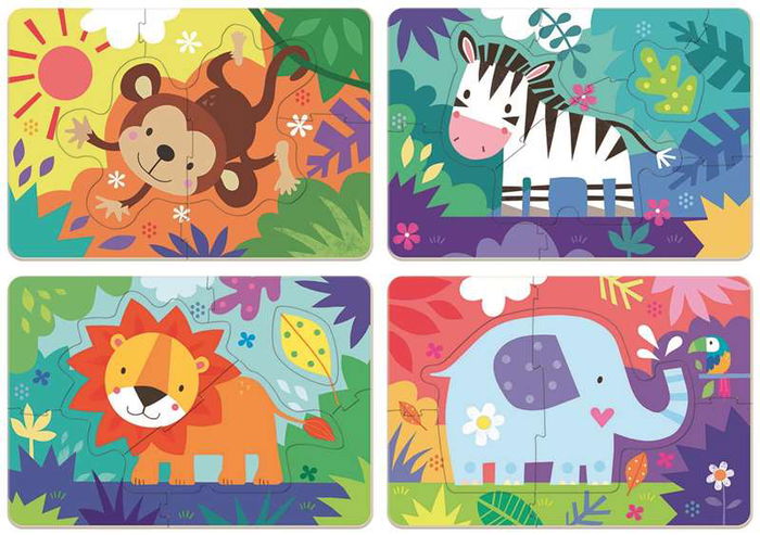 Educa Puzzles Progresivos Animales de la Selva 5-6-7-8 Piezas My First Puzzles Educa Puzzles Progresivos Animales de la Selva 5-6-7-8 Piezas My First Puzzles
