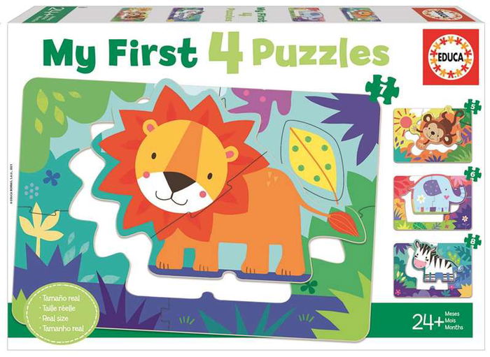 Educa Puzzles Progresivos Animales de la Selva 5-6-7-8 Piezas My First Puzzles Educa Puzzles Progresivos Animales de la Selva 5-6-7-8 Piezas My First Puzzles