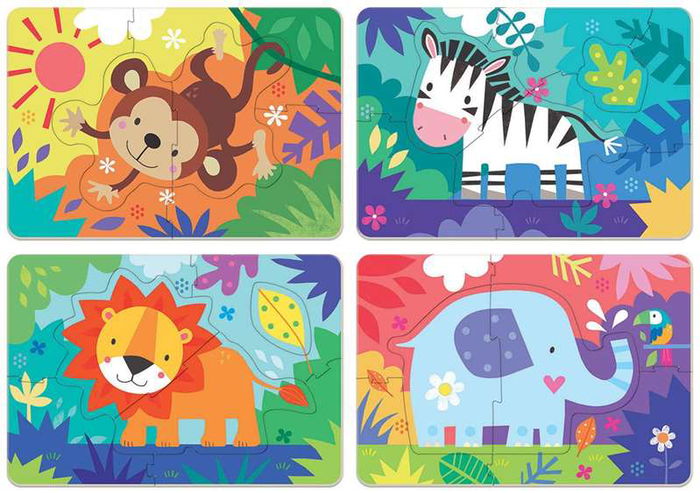 Educa Puzzles Progresivos Animales de la Selva 5-6-7-8 Piezas My First Puzzles Educa Puzzles Progresivos Animales de la Selva 5-6-7-8 Piezas My First Puzzles