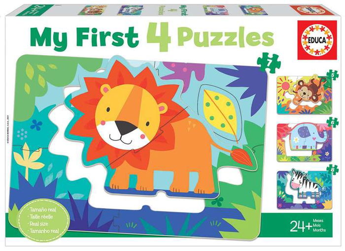 Educa Puzzles Progresivos Animales de la Selva 5-6-7-8 Piezas My First Puzzles Educa Puzzles Progresivos Animales de la Selva 5-6-7-8 Piezas My First Puzzles