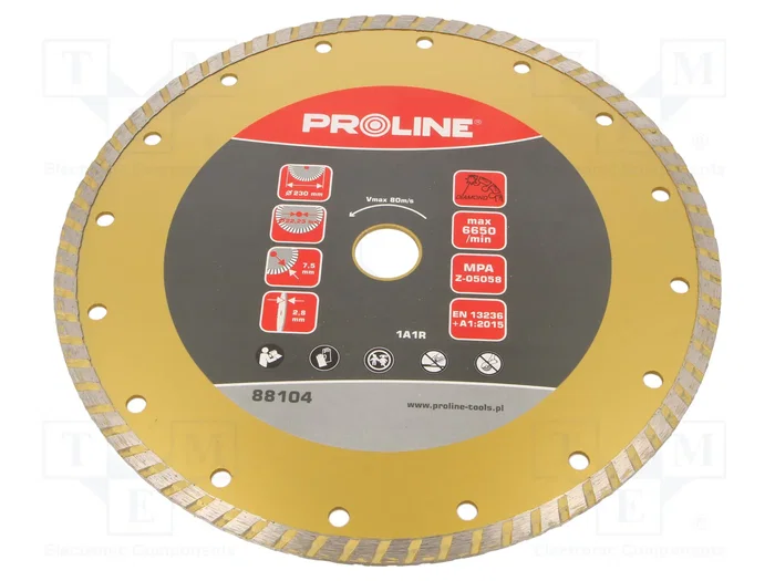 PROLINE Disco cortante de diamante de 230mm PROLINE Disco cortante de diamante de 230mm