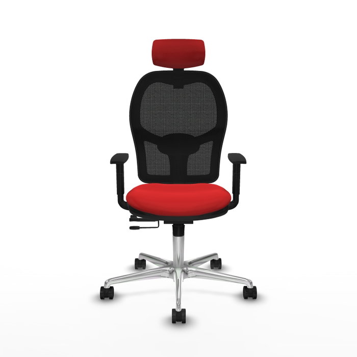 PIQUERAS Y CRESPO Silla de oficina Jorquera con mecanismo Sincro/Traslack, Rojo y Negro PIQUERAS Y CRESPO Silla de oficina Jorquera con mecanismo Sincro/Traslack, Rojo y Negro