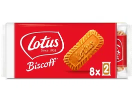 Lotus Biscoff Galletas Caramelizadas Crujientes Pack de 8 bolsas (2 unidades c/u) - 124 g