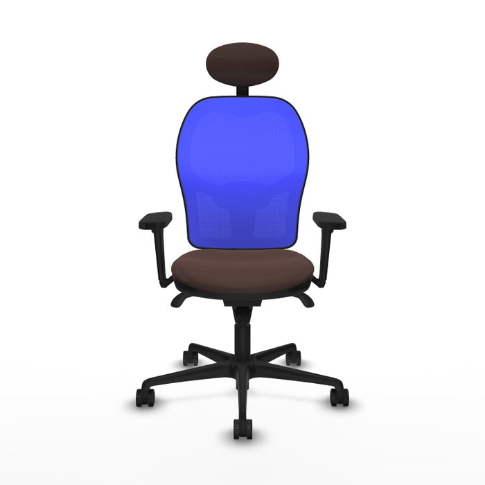 PIQUERAS Y CRESPO Silla de oficina Jorquera con Mecanismo Sincro, Azul y Marrón oscuro PIQUERAS Y CRESPO Silla de oficina Jorquera con Mecanismo Sincro, Azul y Marrón oscuro