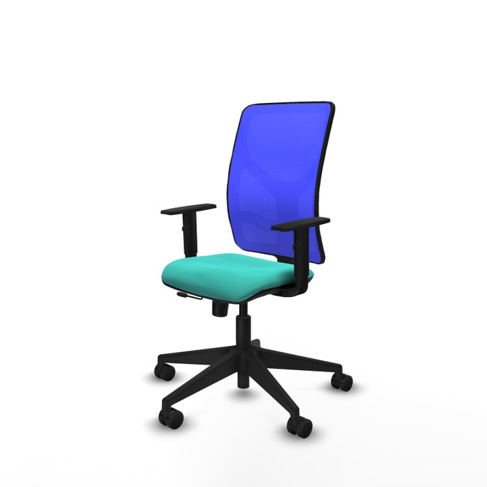 PIQUERAS Y CRESPO Silla de oficina Motilla Sincro/Traslack Turquesa y Azul