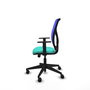 PIQUERAS Y CRESPO Silla de oficina Motilla Sincro/Traslack Turquesa y Azul