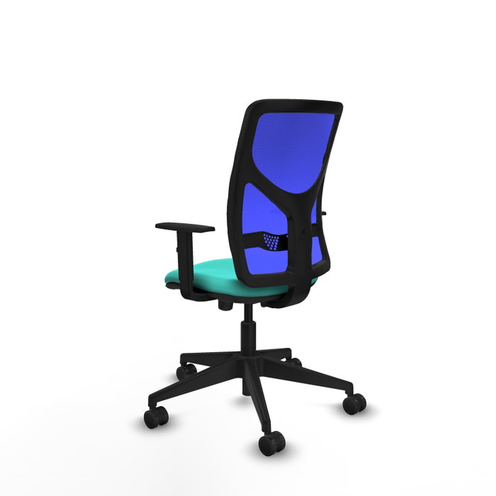 PIQUERAS Y CRESPO Silla de oficina Motilla Sincro/Traslack Turquesa y Azul