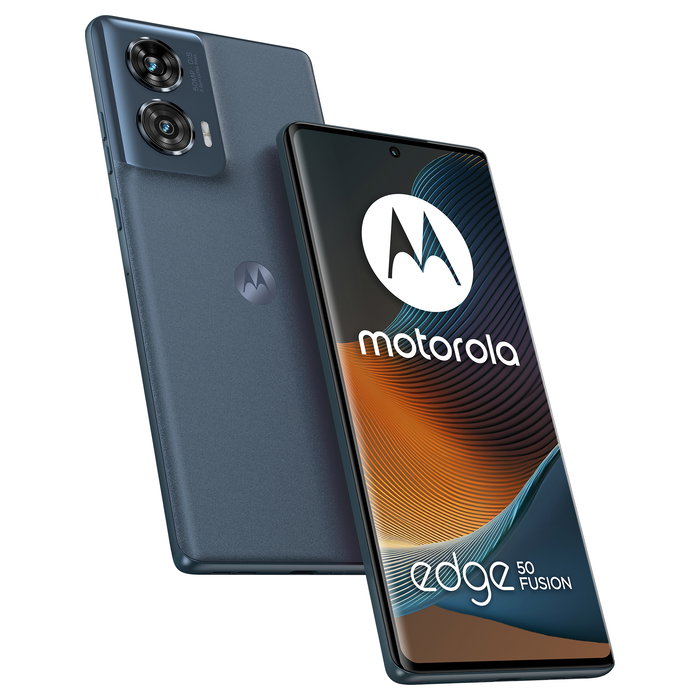 Motorola edge 50 Fusion Smartphone 5G Dual SIM 8GB RAM 256GB Pantalla pOLED 6.7" 144Hz Snapdragon 7s Gen 2 Cámara 50MP Azul Forest Android 14 IP68 DE