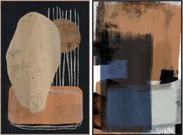 DKD Home Decor Cuadro Abstracto en Lienzo 84x4,5x123 Surtido de 2