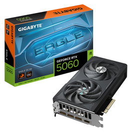 Gigabyte Tarjeta Gráfica GeForce RTX 5060 EAGLE OC 8G GDDR7 8GB 128-bit PCIe 5.0, 2550 MHz, GV-N5060EAGLE OC-8GD, Windforce 2X