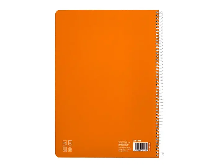 Liderpapel Cuaderno espiral Pautaguía A4 80 hojas cuadro 4mm naranja Liderpapel Cuaderno espiral Pautaguía A4 80 hojas cuadro 4mm naranja