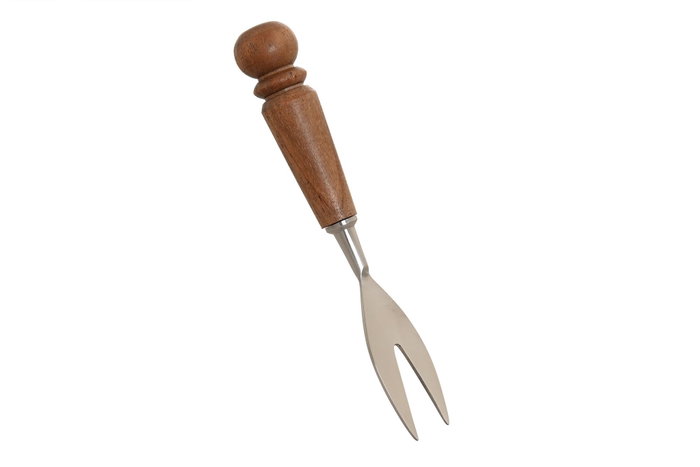 DKD Home Decor Set de 3 Cuchillos para Queso de Acacia e Inox
