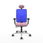 PIQUERAS Y CRESPO Silla de oficina Motilla con mecanismo Sincro/Traslack, Rosa y Azul