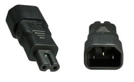 MicroConnect Adaptador de Corriente C14 - C7 M/H, Negro