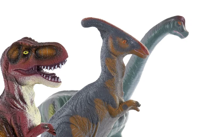 DKD Home Decor Set de 6 Dinosaurios Blandos Multicolor
