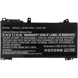 CoreParts Batería para Portátil Compatible HP 41.07Wh Li-Pol 11.1V 3700mAh - Alta Calidad, 12 Meses de Garantía