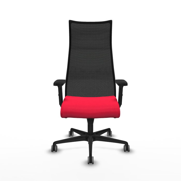 PIQUERAS Y CRESPO Sillón Albacete Rojo y Negro con Mecanismo Sincro y Brazos 2D PIQUERAS Y CRESPO Sillón Albacete Rojo y Negro con Mecanismo Sincro y Brazos 2D