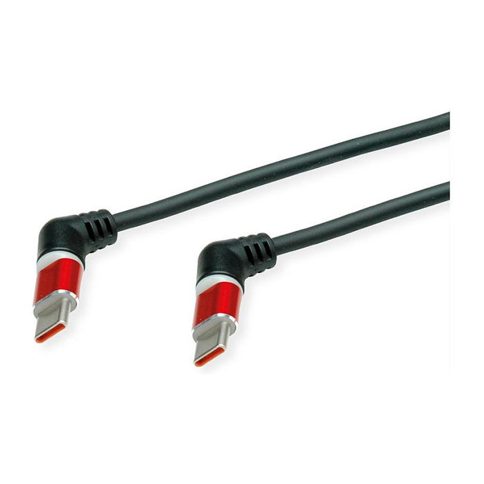 ROLINE 11.02.8347 Cable USB 2.0 Tipo-C a Tipo-C ST/ST, Rotación 360°, Negro/Rojo, 1m ROLINE 11.02.8347 Cable USB 2.0 Tipo-C a Tipo-C ST/ST, Rotación 360°, Negro/Rojo, 1m