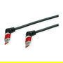 ROLINE 11.02.8347 Cable USB 2.0 Tipo-C a Tipo-C ST/ST, Rotación 360°, Negro/Rojo, 1m