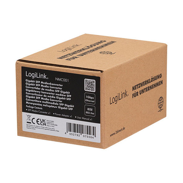 LogiLink Conversor de medios 1 Gigabit RJ45 a SFP LogiLink Conversor de medios 1 Gigabit RJ45 a SFP