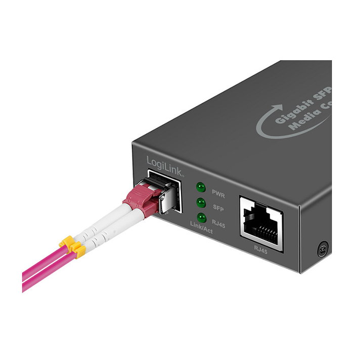 LogiLink Conversor de medios 1 Gigabit RJ45 a SFP LogiLink Conversor de medios 1 Gigabit RJ45 a SFP