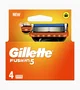 Gillette Fusion 5 Cuchilla de afeitar con tecnología FlexBall y banda lubricante - 4 recambios