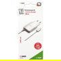 2GO 797166 Cargador de Pared 12W con Puerto Lightning y 1x USB, Cable de 1,4 m, Color Blanco