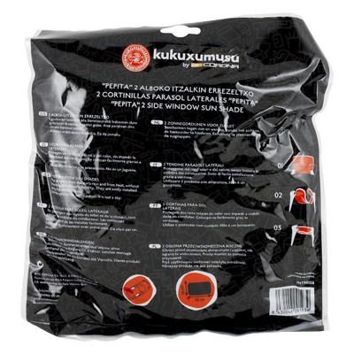 2 Cortinillas Kuku Pepita Ros A Negro INT90158