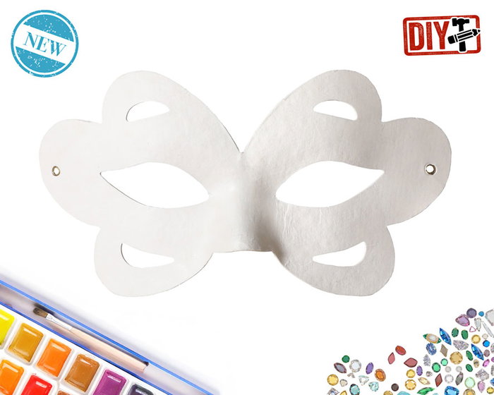 Antifaz Mariposa Completa Blanca para Decorar Antifaz Mariposa Completa Blanca para Decorar