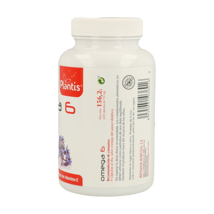 Plantis Omega 6 Onagra y Borraja 220 cápsulas