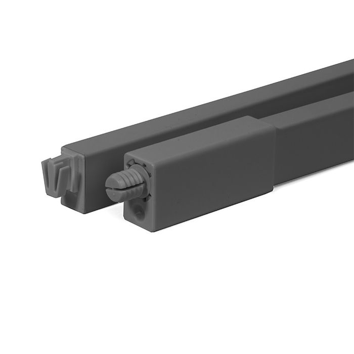 HERRAJES ALK Qube Juego de Varillas Rectangular para Cajón Antracita Medida Cajón 300