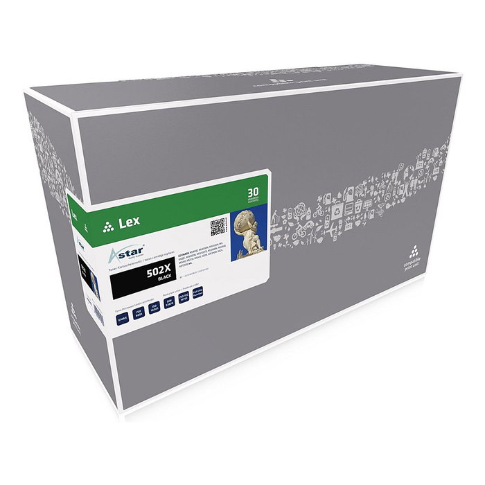 ASTAR AS10105 Cartucho de Tóner Negro para Lexmark 502X ASTAR AS10105 Cartucho de Tóner Negro para Lexmark 502X