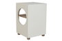DKD Home Decor Mesita Auxiliar Formentera Blanco Natural Hormigon 40 x 60 x 40 cm