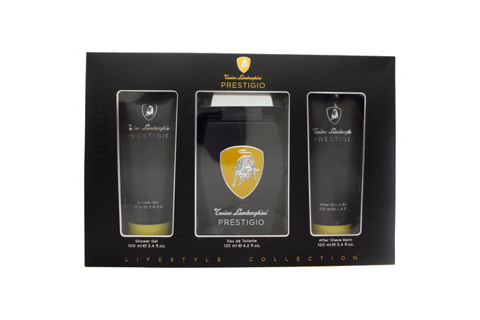 Lamborghini Prestigio Gift Set 125ml EDT Spray + 100ml Shower Gel + 100ml Aftershave Balm Lamborghini Prestigio Gift Set 125ml EDT Spray + 100ml Shower Gel + 100ml Aftershave Balm