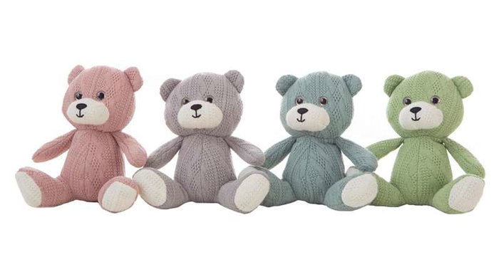 Creaciones Llopis Display 12 und Osito Tejido de Punto 4 Col. Surt. 16 cm