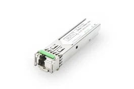 Digitus DN-81004-01 Módulo Transceptor SFP WDM Bidireccional, Fibra Óptica Monomodo, 10 Gb/s, 20 km, 1550/1310 nm, LC Simplex, Compatible Cisco, D-Link, HP, MSA, Plug & Play
