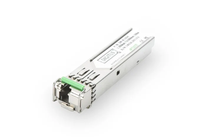 Digitus DN-81004-01 Módulo Transceptor SFP WDM Bidireccional, Fibra Óptica Monomodo, 10 Gb/s, 20 km, 1550/1310 nm, LC Simplex, Compatible Cisco, D-Link, HP, MSA, Plug & Play