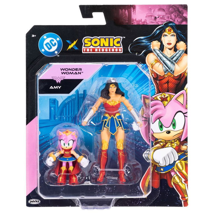 JAKKS PACIFIC Figura Amy & Wonder Woman Sonic The Hedgehog x DC Comics