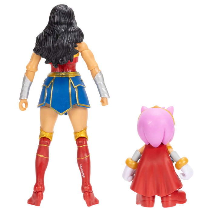 JAKKS PACIFIC Figura Amy & Wonder Woman Sonic The Hedgehog x DC Comics