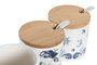 DKD Home Decor Azucarero Dolomite Bambú Stella Maris Surtido de 3 unidades