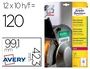 Avery L7913-10 Etiquetas de Polietileno Blanco Permanente