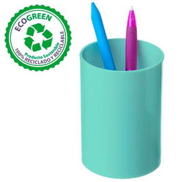 Archivo 2000 Portalápices Ecogreen Reciclado Verde Pastel Gran Capacidad Estabilidad 75x105 mm