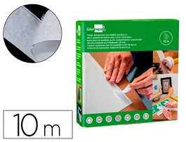 Liderpapel Cinta de Cierre Adhesiva Velcro Blanco 20mm x 10m Soporta 3.20Kg/10cm