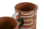 DKD Home Decor Jarrón de Terracota con Asas Surtido de 2 Piezas